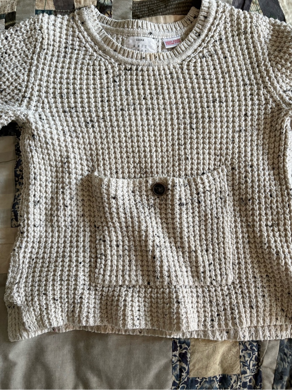 Zara Oatmeal Sweater with Pocket